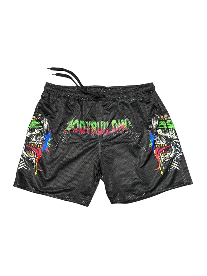 Mesh Shorts Green Neon Logo
