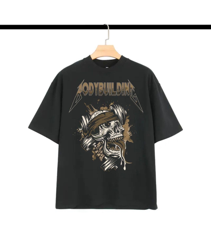 Acid Wash Oversized Tee Brown Logo