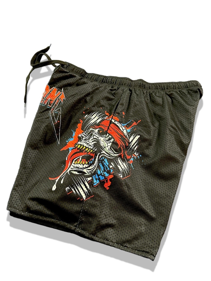 Mesh Shorts Red Logo