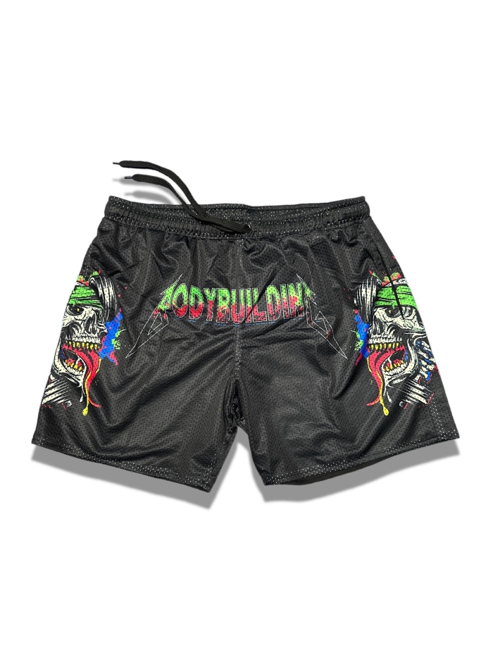 Mesh Shorts Green Neon Logo