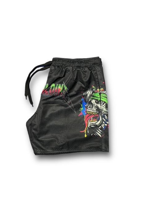 Mesh Shorts Green Neon Logo