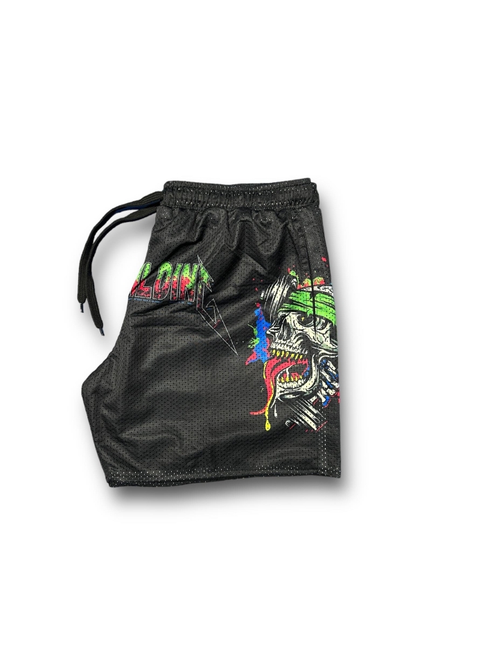 Mesh Shorts Green Neon Logo