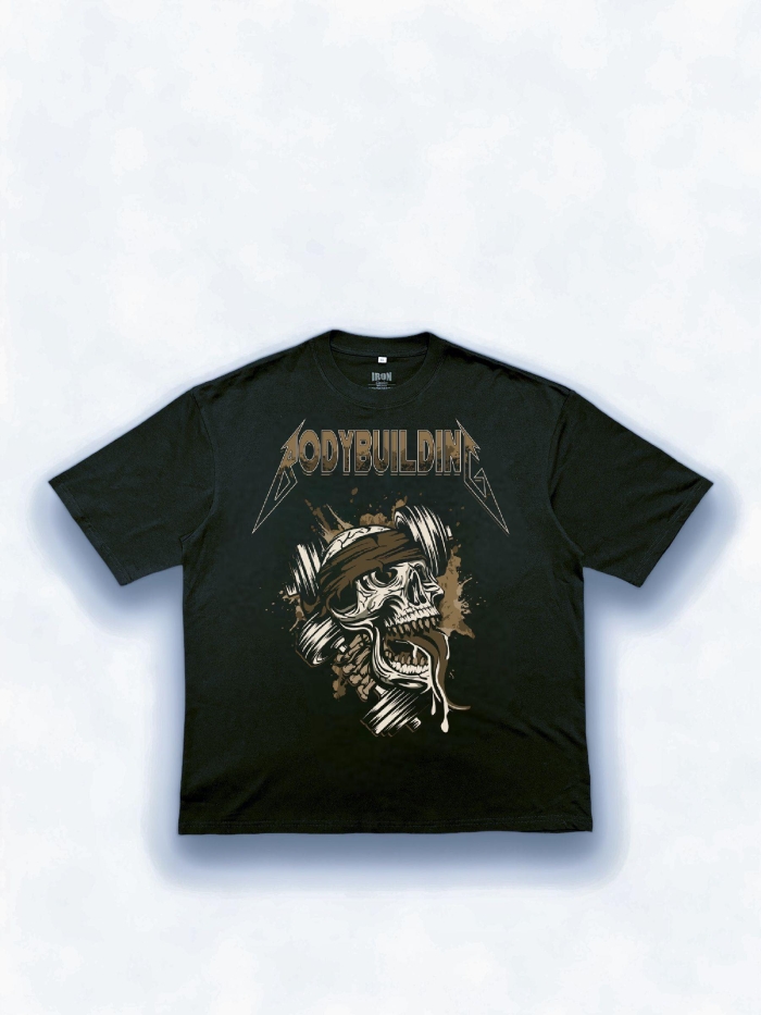 Acid Wash Oversized Tee Brown Logo
