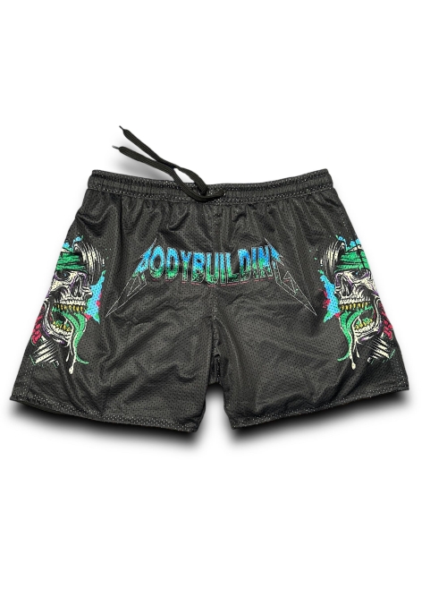 Mesh Shorts Blue Neon Logo