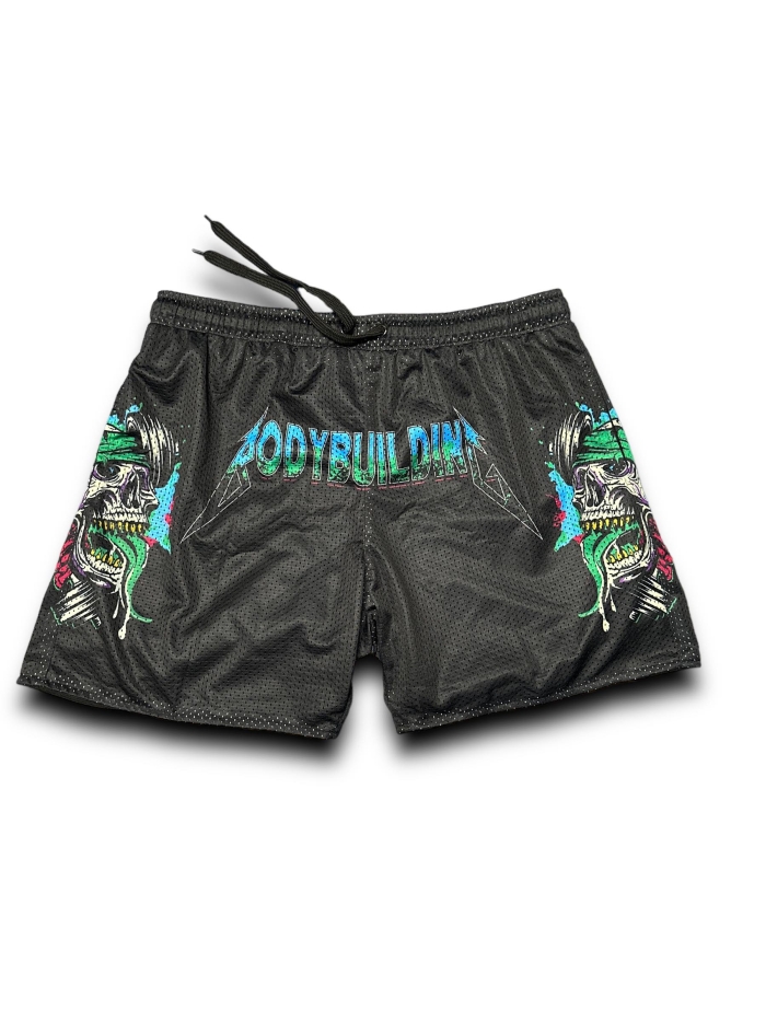 Mesh Shorts Blue Neon Logo