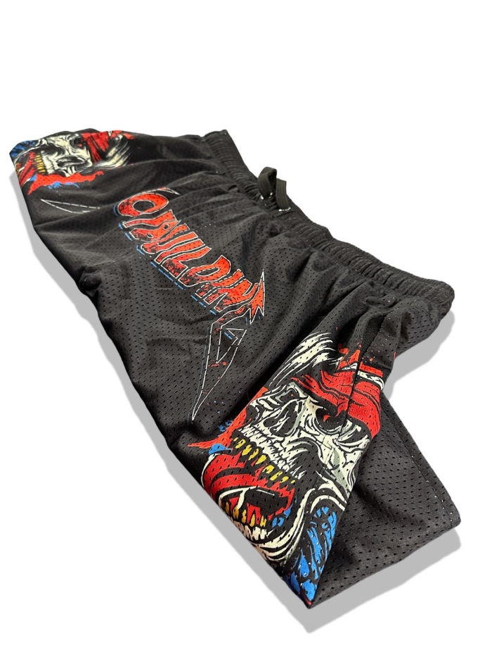 Mesh Shorts Red Logo