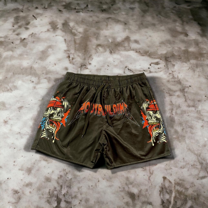 Mesh Shorts Red Logo