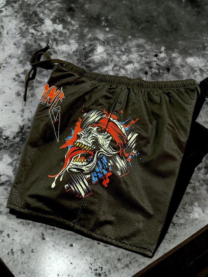 Mesh Shorts Red Logo