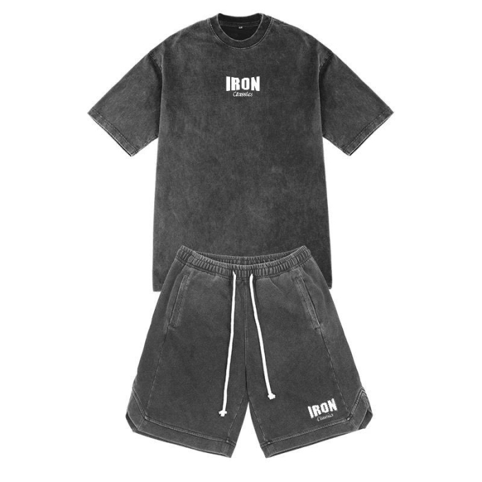 ACID WASH FRENCH TERRY SHORTS IC LOGO - Image 5