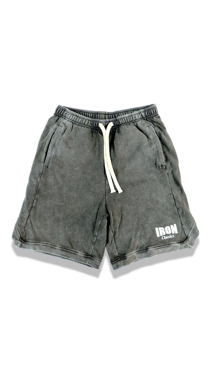 ACID WASH FRENCH TERRY SHORTS IC LOGO